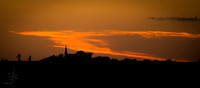 steeple sunset
