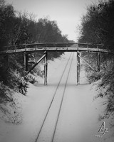 snowy bridge